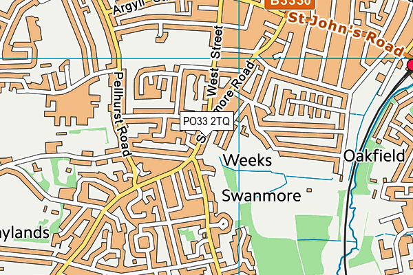 PO33 2TQ map - OS VectorMap District (Ordnance Survey) PO33 2TQ map - OS VectorMap District (Ordnance Survey)