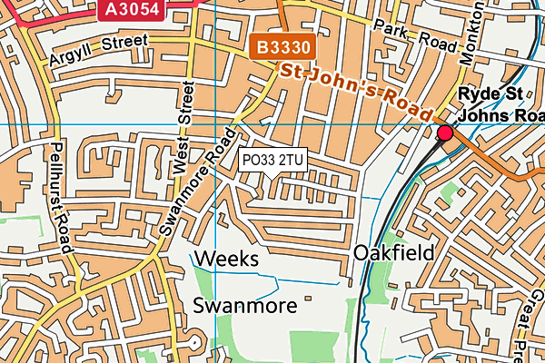 PO33 2TU map - OS VectorMap District (Ordnance Survey) PO33 2TU map - OS VectorMap District (Ordnance Survey)