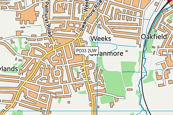 PO33 2UW map - OS VectorMap District (Ordnance Survey) PO33 2UW map - OS VectorMap District (Ordnance Survey)