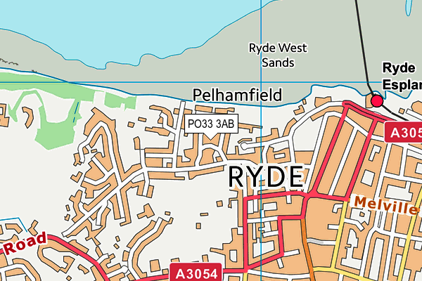 PO33 3AB map - OS VectorMap District (Ordnance Survey) PO33 3AB map - OS VectorMap District (Ordnance Survey)