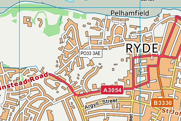 PO33 3AE map - OS VectorMap District (Ordnance Survey)