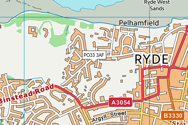 PO33 3AF map - OS VectorMap District (Ordnance Survey) PO33 3AF map - OS VectorMap District (Ordnance Survey)