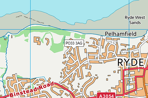 PO33 3AG map - OS VectorMap District (Ordnance Survey) PO33 3AG map - OS VectorMap District (Ordnance Survey)