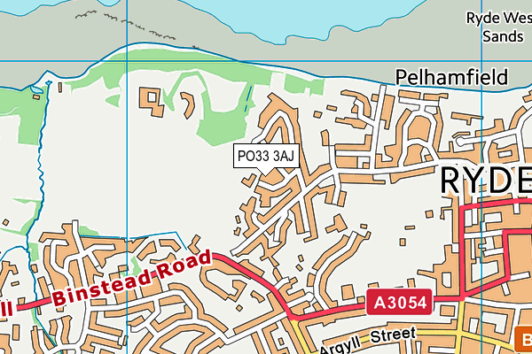 PO33 3AJ map - OS VectorMap District (Ordnance Survey) PO33 3AJ map - OS VectorMap District (Ordnance Survey)