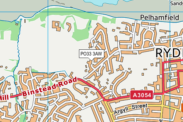 PO33 3AW map - OS VectorMap District (Ordnance Survey) PO33 3AW map - OS VectorMap District (Ordnance Survey)