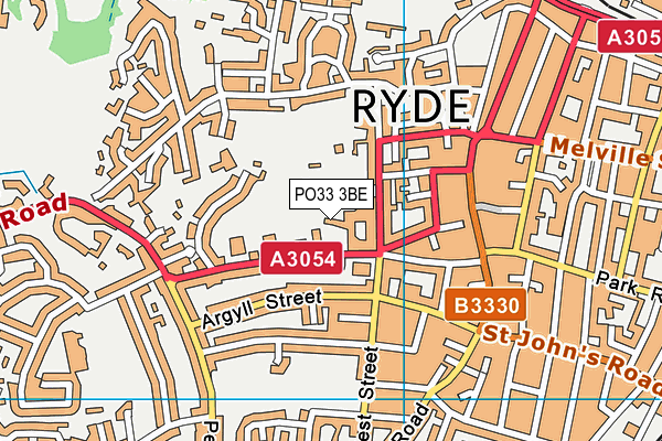 PO33 3BE map - OS VectorMap District (Ordnance Survey)