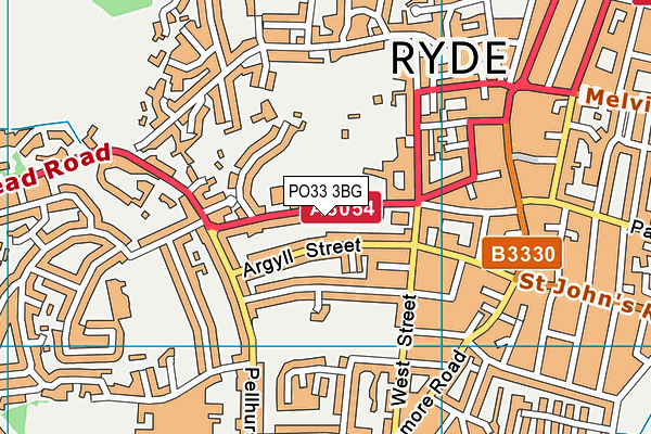 PO33 3BG map - OS VectorMap District (Ordnance Survey) PO33 3BG map - OS VectorMap District (Ordnance Survey)