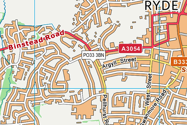 PO33 3BN map - OS VectorMap District (Ordnance Survey)