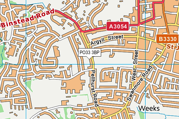 PO33 3BP map - OS VectorMap District (Ordnance Survey) PO33 3BP map - OS VectorMap District (Ordnance Survey)