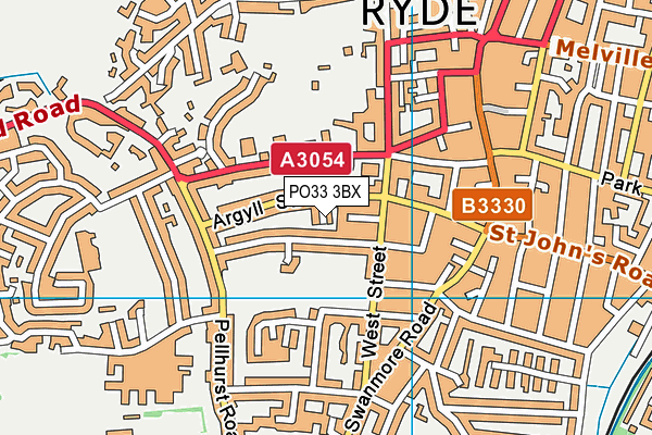 PO33 3BX map - OS VectorMap District (Ordnance Survey) PO33 3BX map - OS VectorMap District (Ordnance Survey)