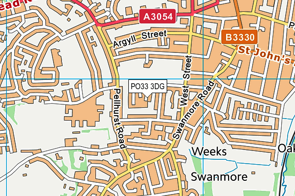 PO33 3DG map - OS VectorMap District (Ordnance Survey) PO33 3DG map - OS VectorMap District (Ordnance Survey)