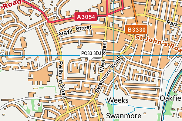 PO33 3DJ map - OS VectorMap District (Ordnance Survey) PO33 3DJ map - OS VectorMap District (Ordnance Survey)