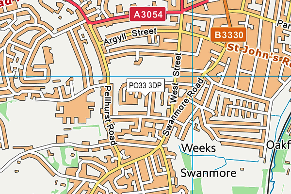 PO33 3DP map - OS VectorMap District (Ordnance Survey) PO33 3DP map - OS VectorMap District (Ordnance Survey)