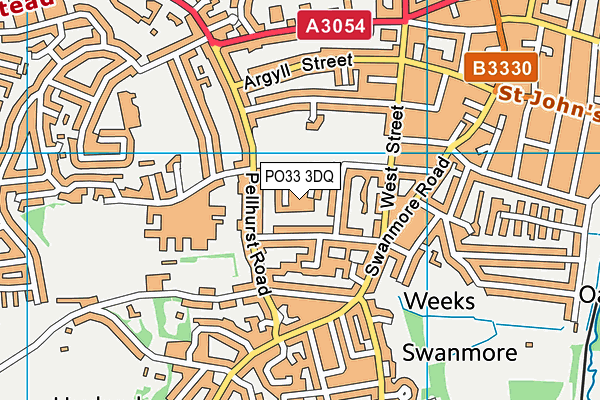 PO33 3DQ map - OS VectorMap District (Ordnance Survey) PO33 3DQ map - OS VectorMap District (Ordnance Survey)