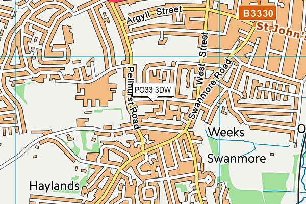 PO33 3DW map - OS VectorMap District (Ordnance Survey) PO33 3DW map - OS VectorMap District (Ordnance Survey)