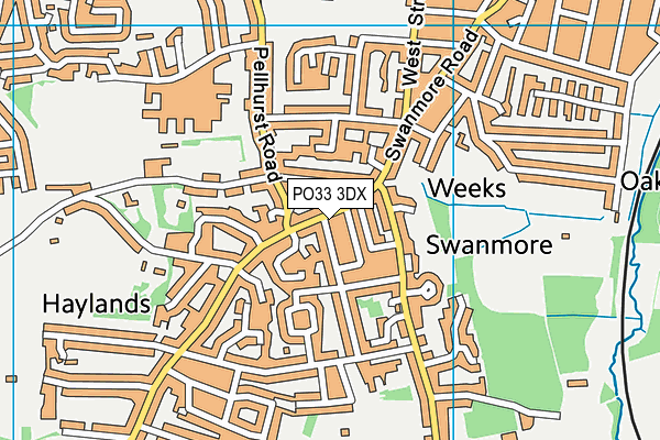 PO33 3DX map - OS VectorMap District (Ordnance Survey) PO33 3DX map - OS VectorMap District (Ordnance Survey)