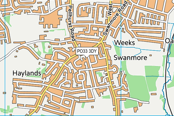 PO33 3DY map - OS VectorMap District (Ordnance Survey) PO33 3DY map - OS VectorMap District (Ordnance Survey)