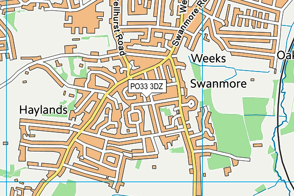 PO33 3DZ map - OS VectorMap District (Ordnance Survey) PO33 3DZ map - OS VectorMap District (Ordnance Survey)