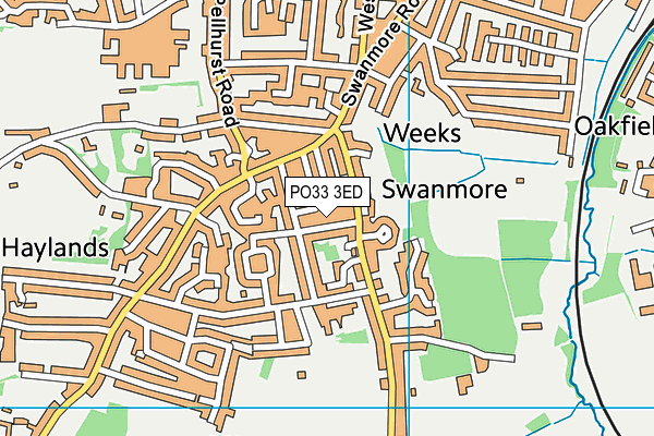 PO33 3ED map - OS VectorMap District (Ordnance Survey) PO33 3ED map - OS VectorMap District (Ordnance Survey)