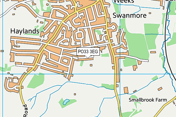 PO33 3EG map - OS VectorMap District (Ordnance Survey) PO33 3EG map - OS VectorMap District (Ordnance Survey)
