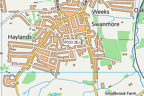 PO33 3EJ map - OS VectorMap District (Ordnance Survey)