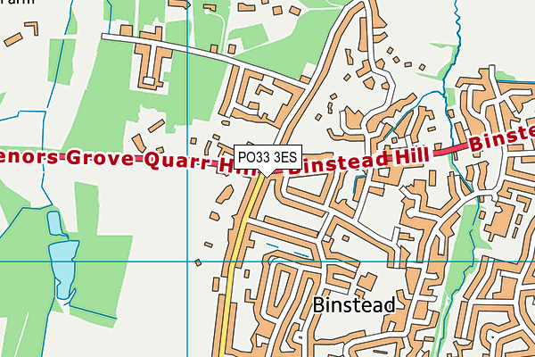 PO33 3ES map - OS VectorMap District (Ordnance Survey) PO33 3ES map - OS VectorMap District (Ordnance Survey)