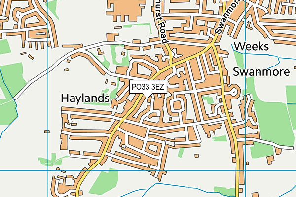 PO33 3EZ map - OS VectorMap District (Ordnance Survey) PO33 3EZ map - OS VectorMap District (Ordnance Survey)