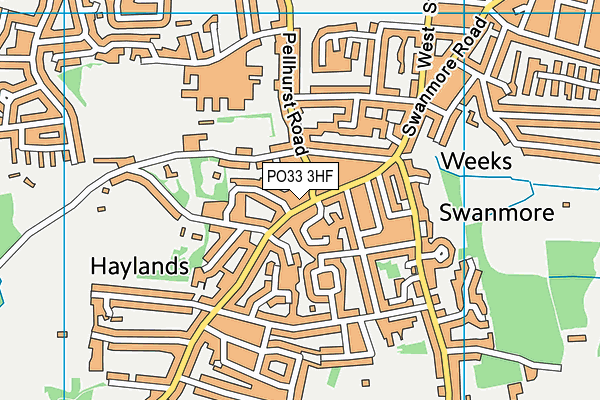 PO33 3HF map - OS VectorMap District (Ordnance Survey) PO33 3HF map - OS VectorMap District (Ordnance Survey)