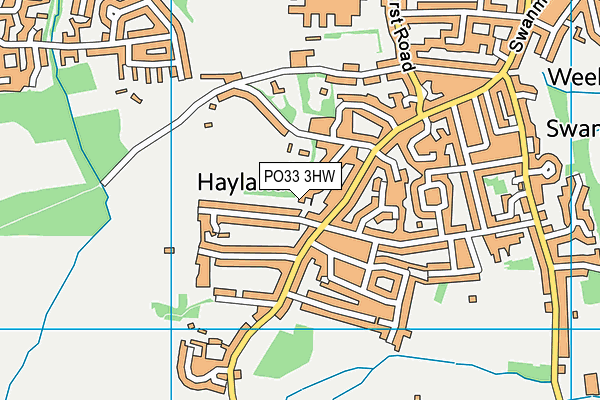 PO33 3HW map - OS VectorMap District (Ordnance Survey) PO33 3HW map - OS VectorMap District (Ordnance Survey)