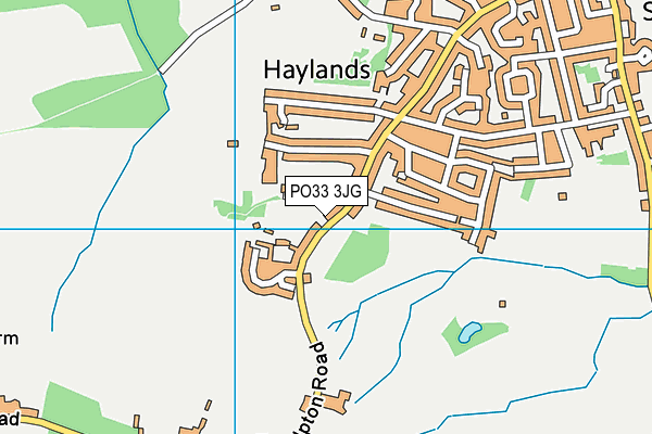 PO33 3JG map - OS VectorMap District (Ordnance Survey)