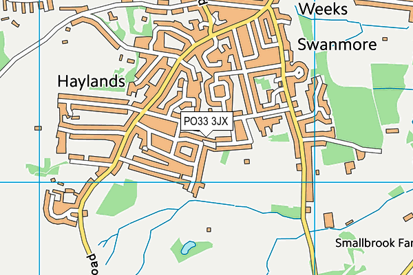 PO33 3JX map - OS VectorMap District (Ordnance Survey) PO33 3JX map - OS VectorMap District (Ordnance Survey)