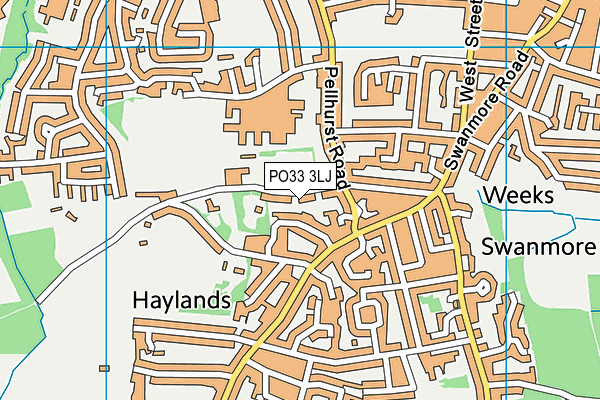 PO33 3LJ map - OS VectorMap District (Ordnance Survey) PO33 3LJ map - OS VectorMap District (Ordnance Survey)