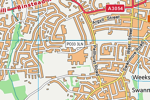 PO33 3LN map - OS VectorMap District (Ordnance Survey)