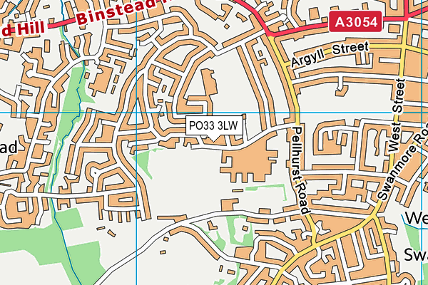 PO33 3LW map - OS VectorMap District (Ordnance Survey) PO33 3LW map - OS VectorMap District (Ordnance Survey)