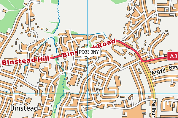 PO33 3NY map - OS VectorMap District (Ordnance Survey)