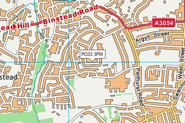 PO33 3PW map - OS VectorMap District (Ordnance Survey) PO33 3PW map - OS VectorMap District (Ordnance Survey)