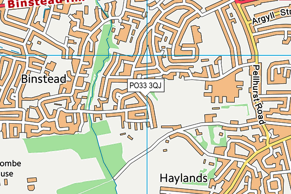 PO33 3QJ map - OS VectorMap District (Ordnance Survey) PO33 3QJ map - OS VectorMap District (Ordnance Survey)
