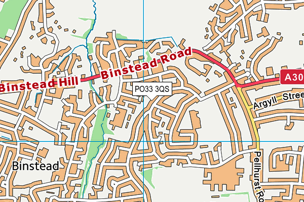 PO33 3QS map - OS VectorMap District (Ordnance Survey)