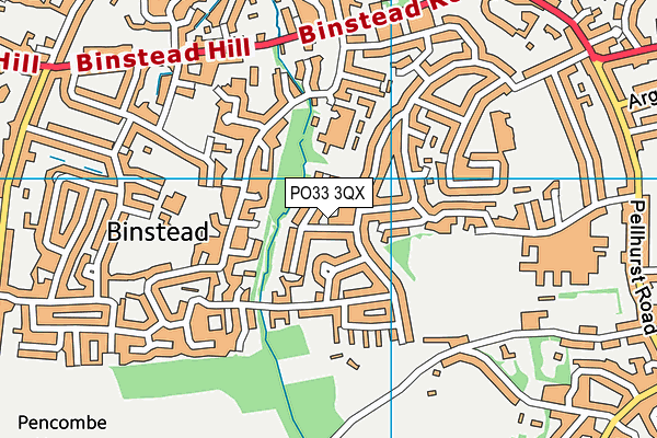 PO33 3QX map - OS VectorMap District (Ordnance Survey) PO33 3QX map - OS VectorMap District (Ordnance Survey)