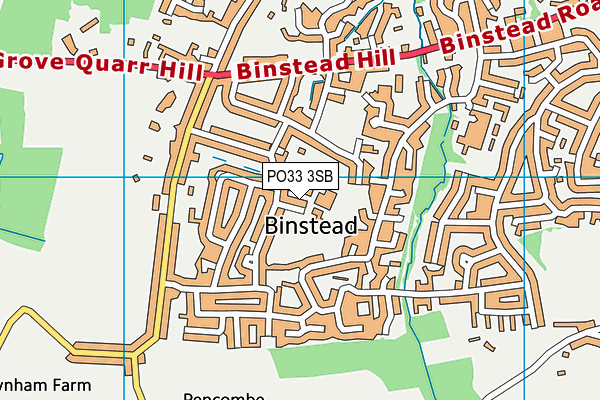 PO33 3SB map - OS VectorMap District (Ordnance Survey) PO33 3SB map - OS VectorMap District (Ordnance Survey)