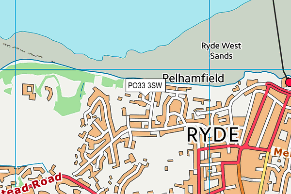PO33 3SW map - OS VectorMap District (Ordnance Survey) PO33 3SW map - OS VectorMap District (Ordnance Survey)