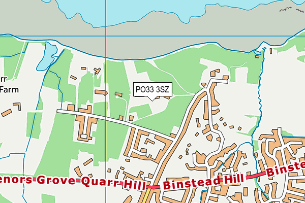 PO33 3SZ map - OS VectorMap District (Ordnance Survey) PO33 3SZ map - OS VectorMap District (Ordnance Survey)