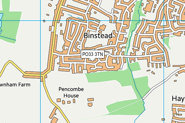 PO33 3TN map - OS VectorMap District (Ordnance Survey) PO33 3TN map - OS VectorMap District (Ordnance Survey)