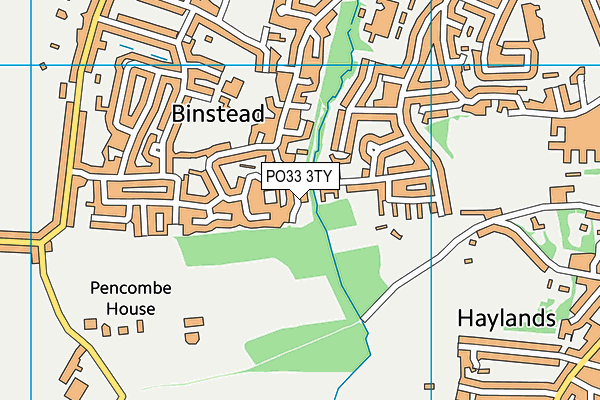 PO33 3TY map - OS VectorMap District (Ordnance Survey) PO33 3TY map - OS VectorMap District (Ordnance Survey)