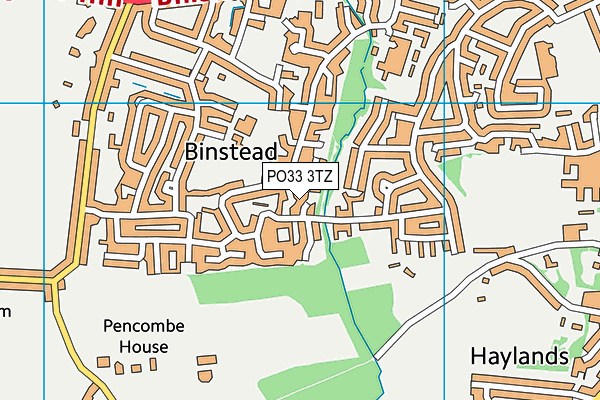 PO33 3TZ map - OS VectorMap District (Ordnance Survey) PO33 3TZ map - OS VectorMap District (Ordnance Survey)