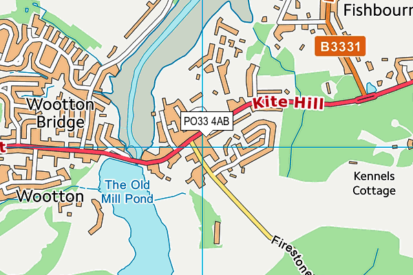PO33 4AB map - OS VectorMap District (Ordnance Survey) PO33 4AB map - OS VectorMap District (Ordnance Survey)