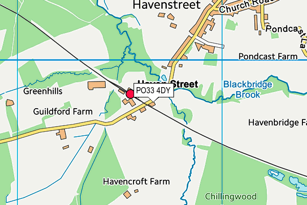 PO33 4DY map - OS VectorMap District (Ordnance Survey) PO33 4DY map - OS VectorMap District (Ordnance Survey)