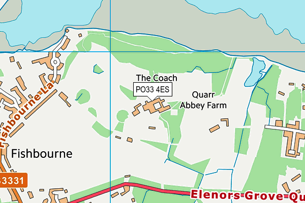 PO33 4ES map - OS VectorMap District (Ordnance Survey) PO33 4ES map - OS VectorMap District (Ordnance Survey)