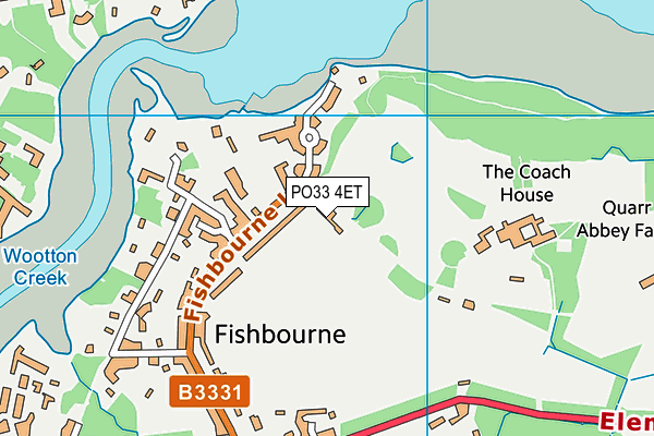PO33 4ET map - OS VectorMap District (Ordnance Survey) PO33 4ET map - OS VectorMap District (Ordnance Survey)