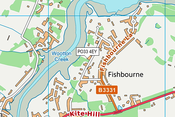 PO33 4EY map - OS VectorMap District (Ordnance Survey) PO33 4EY map - OS VectorMap District (Ordnance Survey)